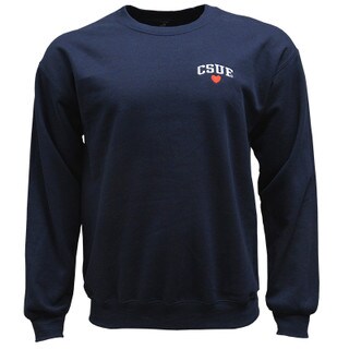 League CSUF Heart Fleece Crew - Navy